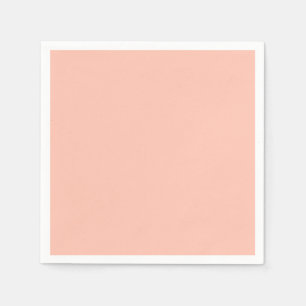 Solid colour plain simple delicate Tropical Peach Napkin