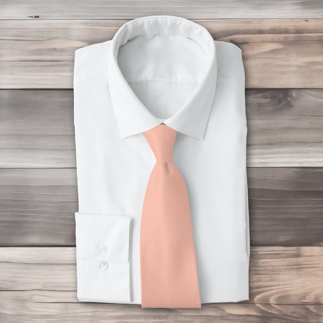 Solid colour plain simple delicate Tropical Peach Tie (Creator Uploaded)