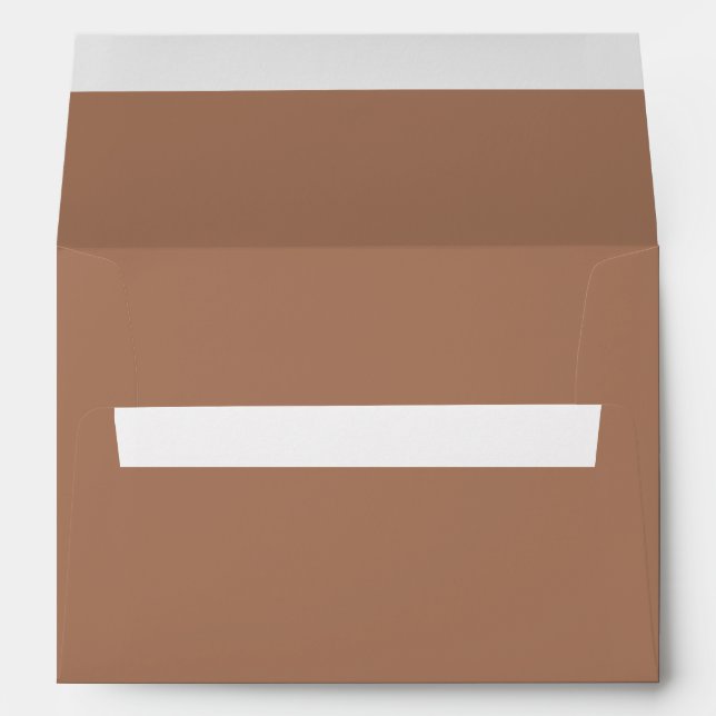 Solid colour plain tan toasted almond envelope (Back (Bottom))