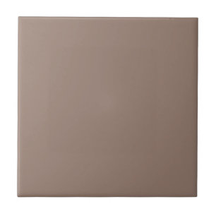 Solid colour plain taupe brown Hot Cocoa Ceramic Tile