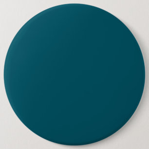 Solid colour plain teal peacock 6 cm round badge