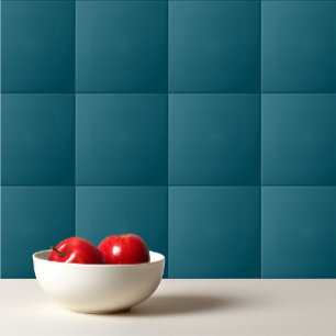 Solid colour plain teal peacock ceramic tile