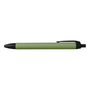 Solid colour plain thyme sage green  black ink pen