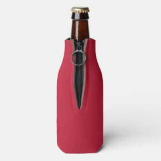 Solid colour plain true red bottle cooler