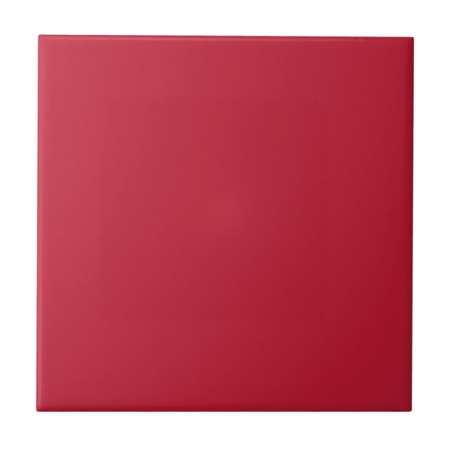 Solid colour plain true red ceramic tile (Front)