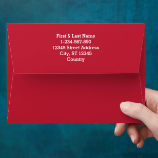 Solid colour plain true red envelope