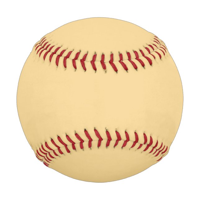 Solid colour plain vintage pale yellow baseball (Front)