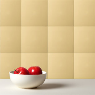 Solid colour plain vintage pale yellow ceramic tile