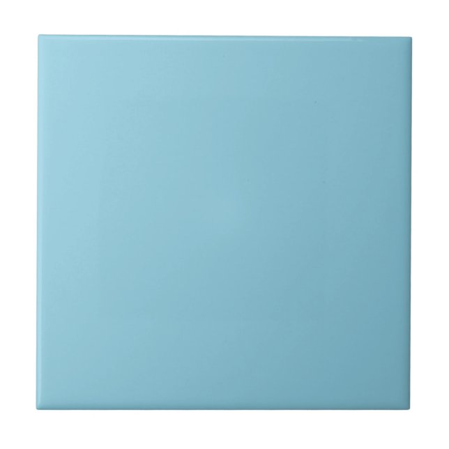 Solid colour plain Winter light Blue Ceramic Tile (Front)