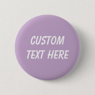 Solid colour plain wisteria light purple 6 cm round badge