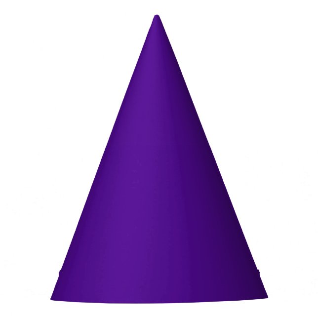Solid colour rich purple party hat (Front)