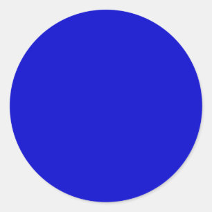 Solid Colour Round Stickers, Royal Blue Classic Round Sticker