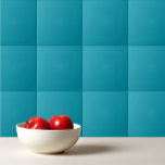 Solid colour seaside teal ceramic tile<br><div class="desc">Solid colour seaside teal blue design.</div>