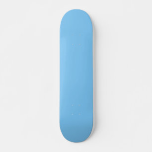 Solid colour sky light blue skateboard