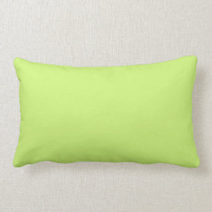 Solid colour soft light lime green lumbar cushion