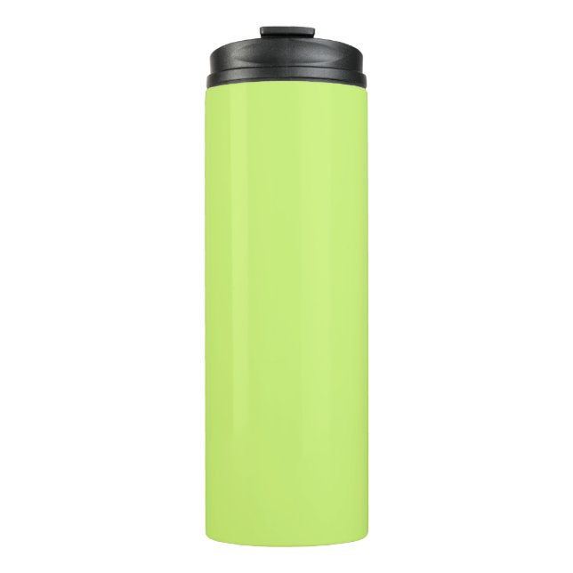 Solid colour soft light lime green thermal tumbler (Front)