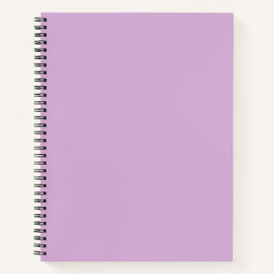Solid colour soft orchid pastel purple lilac notebook