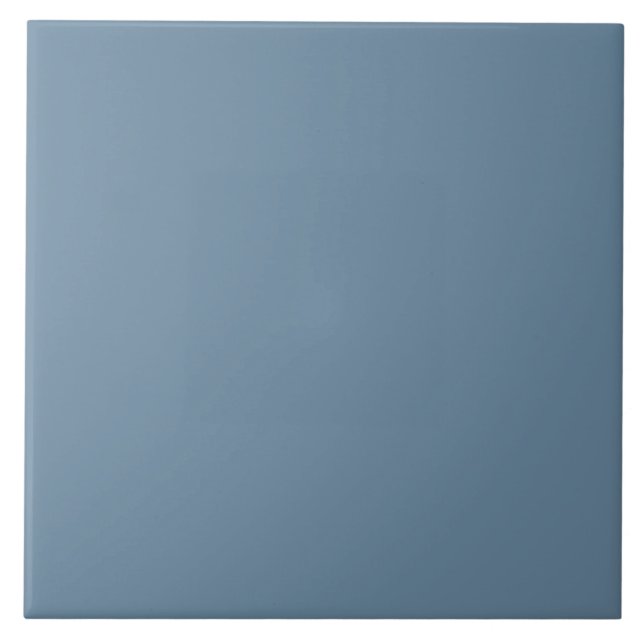 Solid Colour Sporty Blue #6789a1 Ceramic Tile (Front)