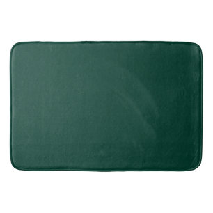 Solid colour spruce dark green bath mat