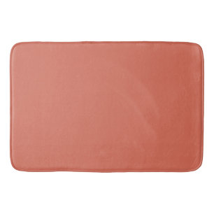 Solid colour terracotta brown bath mat