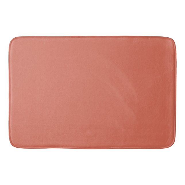 Solid colour terracotta brown bath mat (Front)