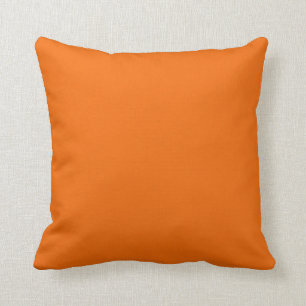 Solid colour tiger orange cushion