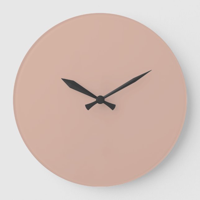 Solid Colour Wall Clock - Crepe Pink (Front)