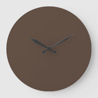 Solid Colour Wall Clock - Dark Brown