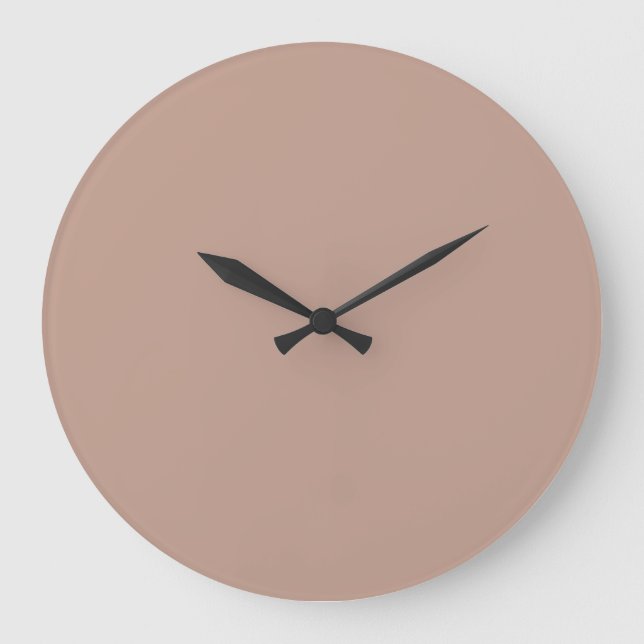 Solid Colour Wall Clock - Dusty Pink (Front)