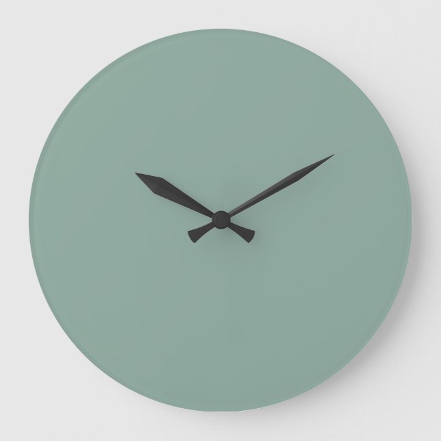 Solid Colour Wall Clock - Green Earth (Front)