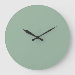 Solid Colour Wall Clock - Sage Green shade