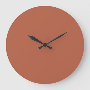 Solid Colour Wall Clock - Terracotta Bronze