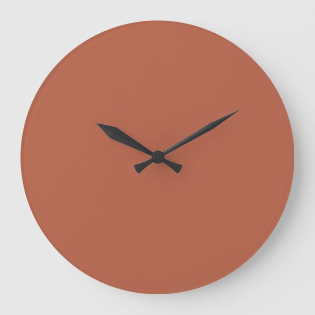 Solid Colour Wall Clock - Terracotta Bronze (Front)