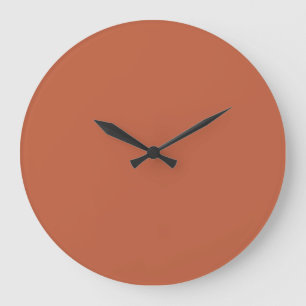 Solid Colour Wall Clock - Terracotta Tile