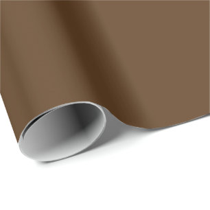 Solid Colour Wrapping Paper in Cocoa Brown