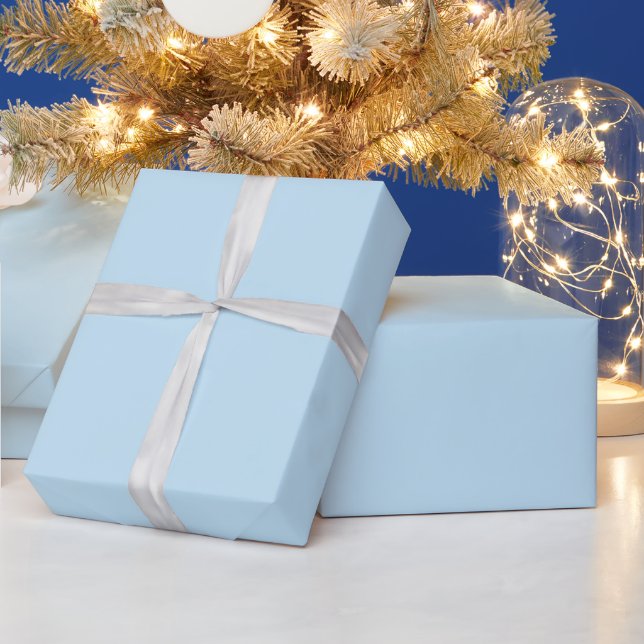 Solid Colour Wrapping Paper in Light Blue (Holidays)