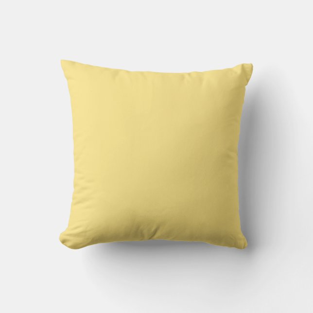 Solid colour yellow khaki Throw Pillow (Front)