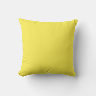 Solid colour yellow laser lemon Throw Pillow