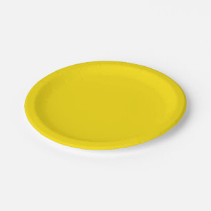 Solid Colour: Yellow Paper Plate