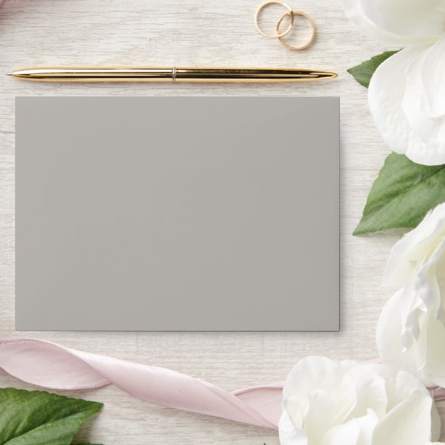 Solid Cool Taupe Grey Envelope (Wedding)