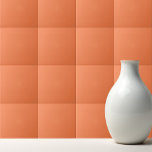 Solid coral orange ceramic tile<br><div class="desc">Solid coral orange design.</div>