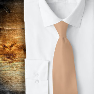 Solid Coral Orange Tie