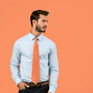Solid Coral Tie