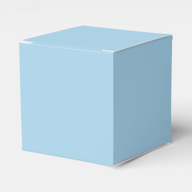Solid Cornflower Blue Favour Boxes (Front Side)