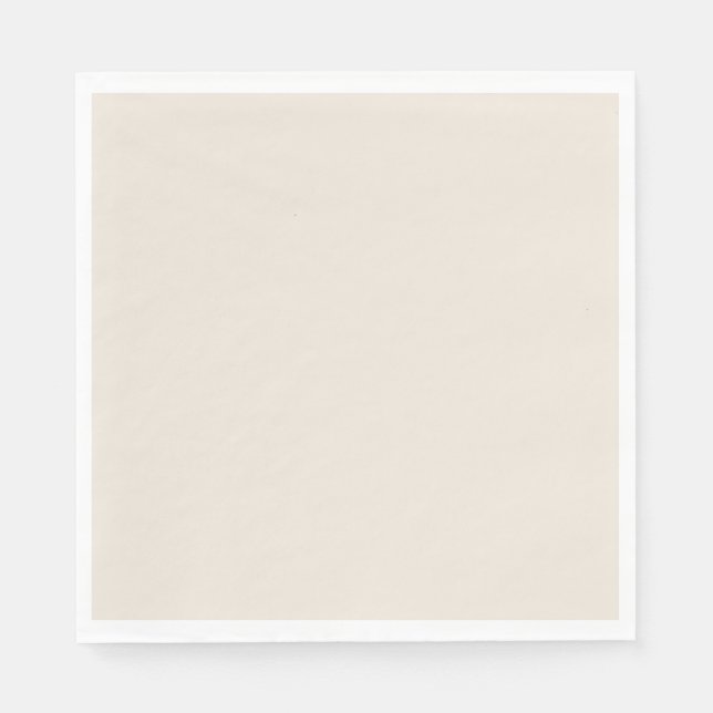 Solid cream beige ivory napkin (Front)