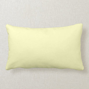 Solid creamy pale yellow lumbar cushion