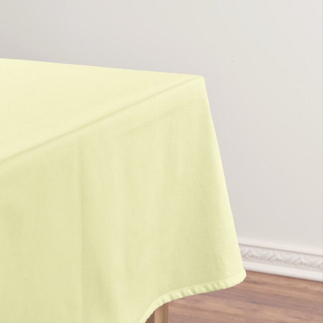 Solid creamy pale yellow tablecloth (In Situ)