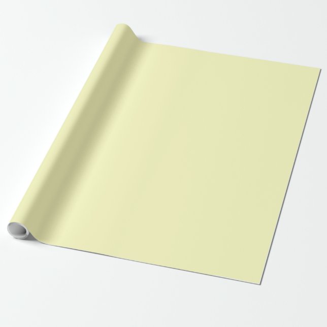Solid creamy pale yellow wrapping paper (Unrolled)