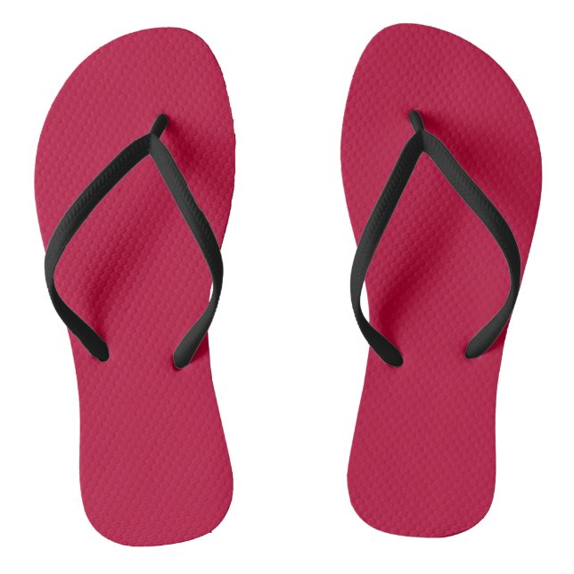 Solid crimson glory red thongs (Footbed)