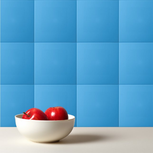 Solid curious bright blue ceramic tile (Creator Uploaded)